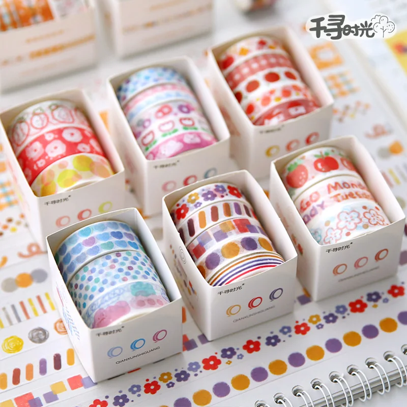 Hot selling colorful waterproof washi tape for decoration and DIY design custom printed small Japanese washi paper tape