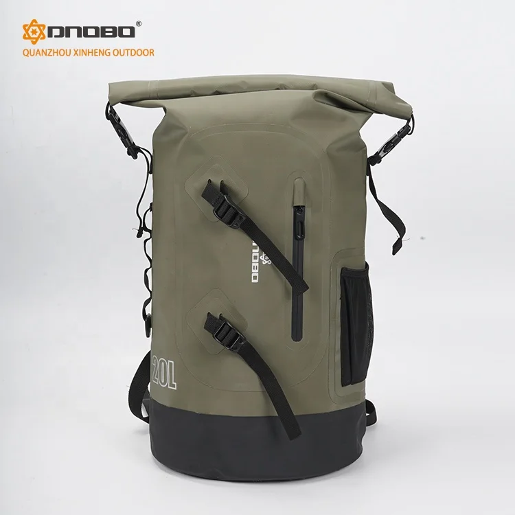 Custom PVC Waterproof Dry Bag Rolltop Backpack 20L PVC Waterproof Backpack Dry Bag for Camping Hiking Kayaking