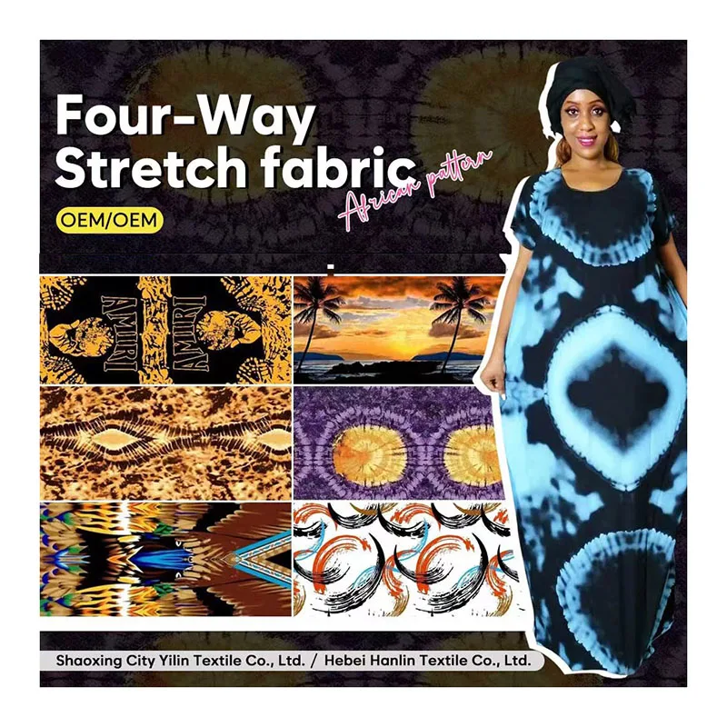 Four Way Stretch Elastic Super Soft 97% Polyester 3% Spandex Fabric For Women Dress Garment