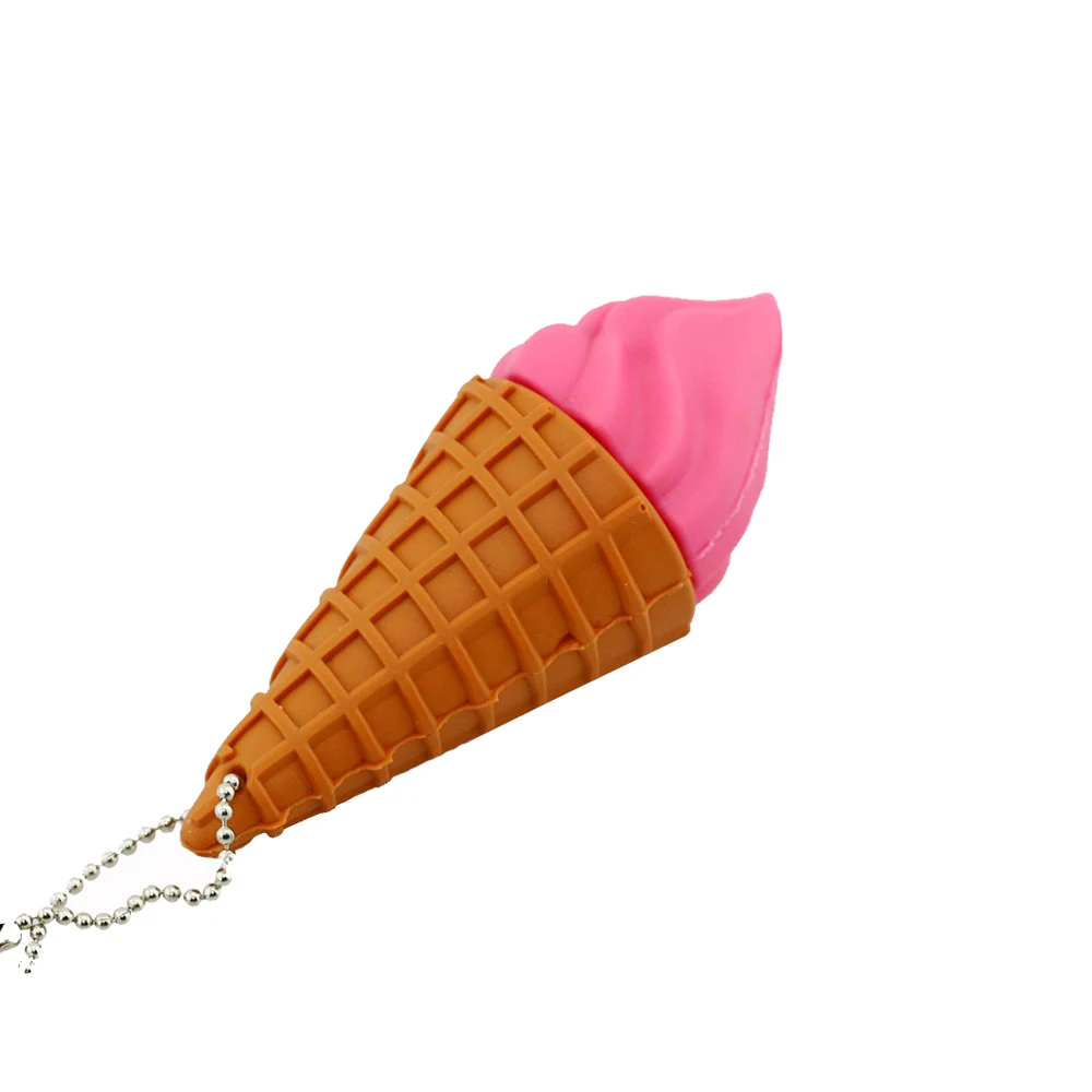 Лидер продаж USB-накопитель из ПВХ с мороженым индивидуальным логотипом брелок флеш-накопитель 16 ГБ 32 64 U-диск для продвижения подарок