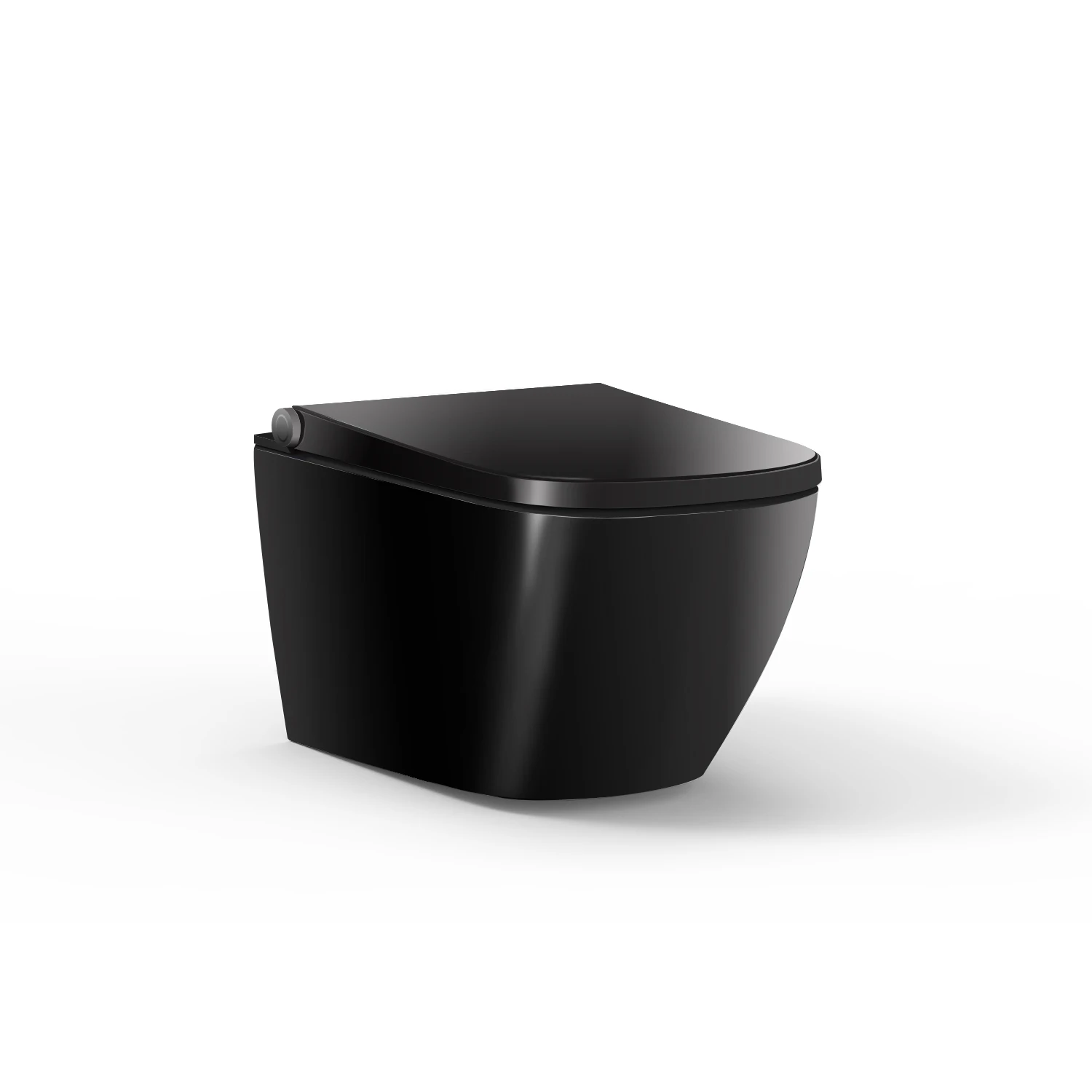 Oceanwell Black Colour Intelligent Toilet Hotel Bathroom Ceramic Wall Mounted One Piece Smart Toilet