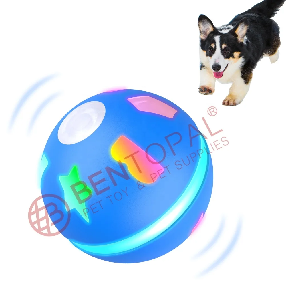 USB Electric Pet Ball LED Rolling Flash  Magic Roller Ball Toy Interactive Pet Toys for Puppy Cats Dogs