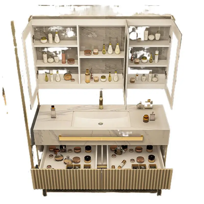 Modern Luxury American Bathroom Furniture Gold Bathroom Vanity Bathroom Cabinets