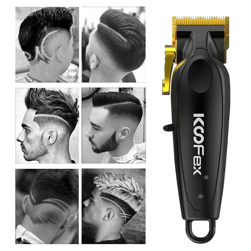 2023 Pro Electric BLDC Hair Clipper Multifunctional Brushless Motor Hair Trimmer With Black Graphite Blades