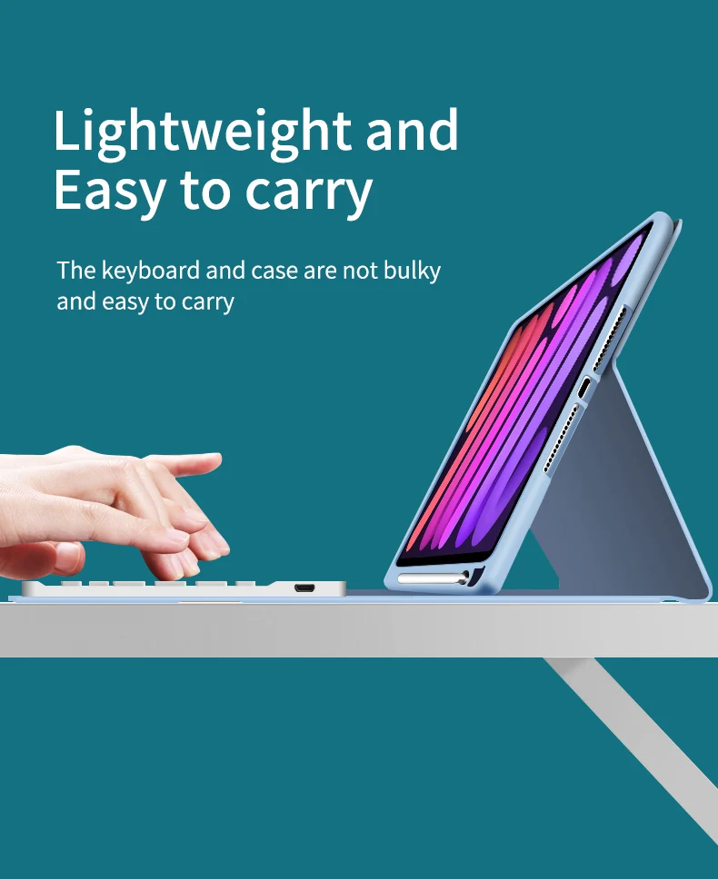 Smart Tablet Cases with BT Mini Keyboard Pen Slot Flip Leather Covers For Tablets For iPad 9.7 Air 2017/2018 Foldable Holder