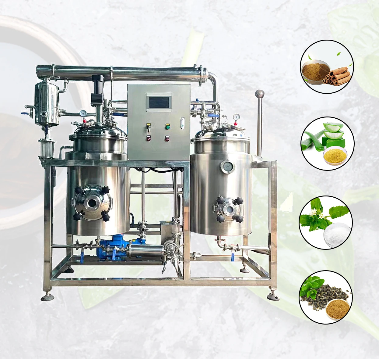 Chaga Extract Dynamic Ethanol Steam Distillation Ultrasonic Lab Herbal Decoction Extractor