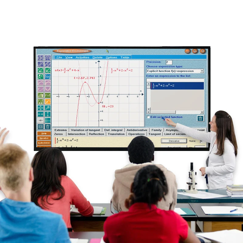 55 65 75 85 86 98 110 Inch Pen Finger Touch Interactive Flat Panel 4k Lcd Digital Interactive Smart Boards for Schools Teaching