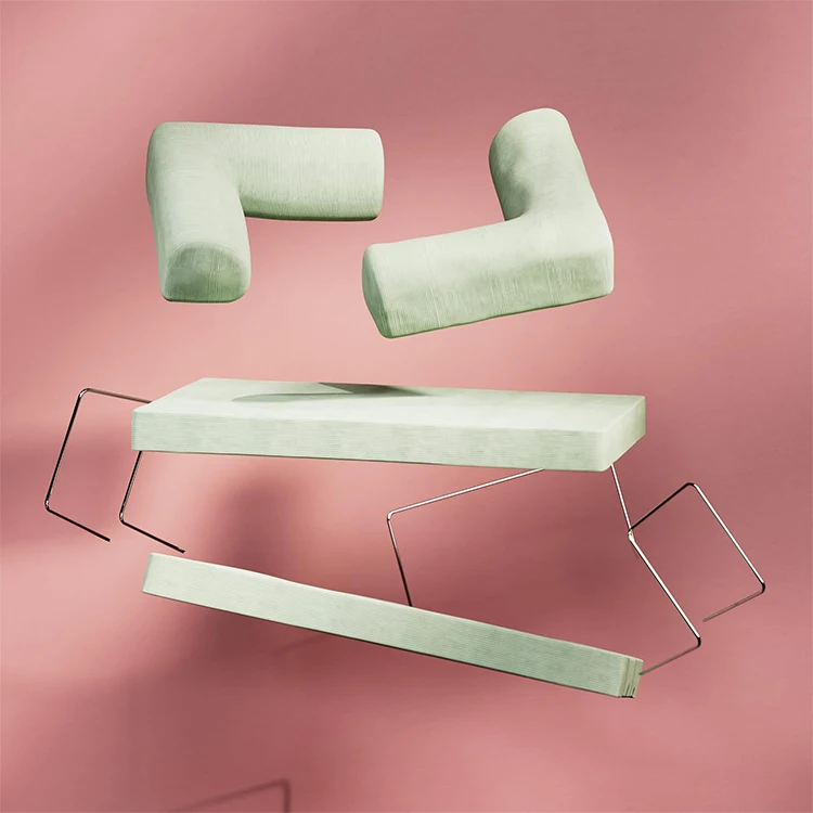 Direct sales the compression sponge packing vacuum living room compressed sectional foam sofa