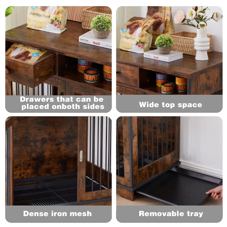Modern Style Dog Crates Furniture For Small Medium Large Dogs Wood Dog Kennel Cages