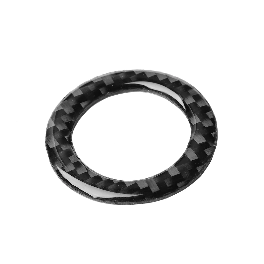 Car Accessories  Ford Mustang 2009-2013 Style Car Interior Carbon Fiber Engine Start Stop Trim Cover Ignition Key Ring sticker