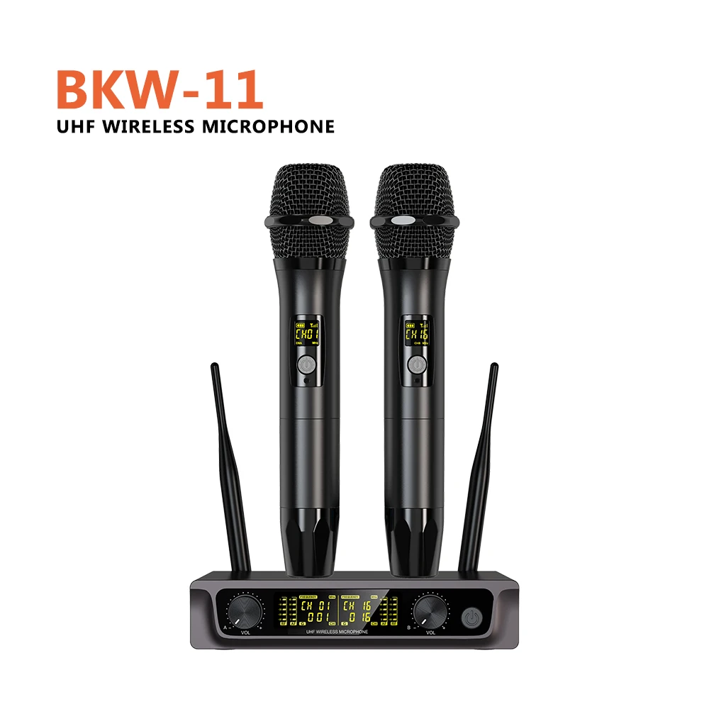 Professional Handheld Wireless Mic High Quality Uhf Rechargeable Wireless Microphone System