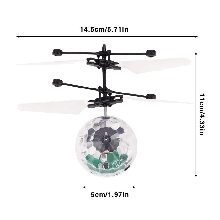 Adults Kids Flashing Mini Drone Toys Children Colorful Shining LED RC Flying Crystal Ball Helicopter Light Up Induction Aircraft