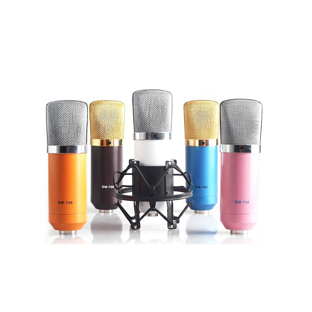 
BM 700 Condenser microphone with Shock Mount for computer recording KTV karaoke Studio recording 