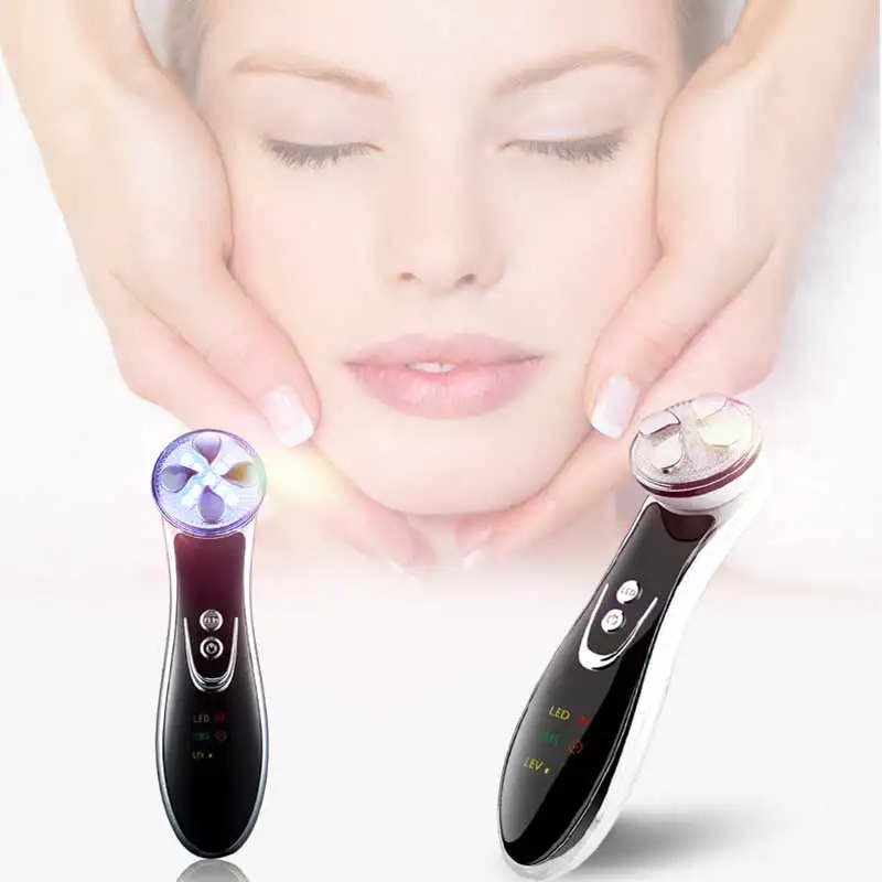 Radio Frequency Facial Massager 4 In 1 RF Skin Tightening Machine Ems High Frequency Facial Lifting Massager