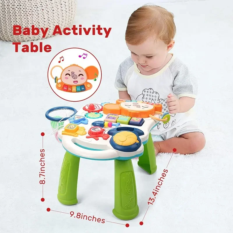 Baby Stroller Toddlers Learn To Push Walker Play Early Educational Multifunctional Learning Table Infant Musical Stroller Toy