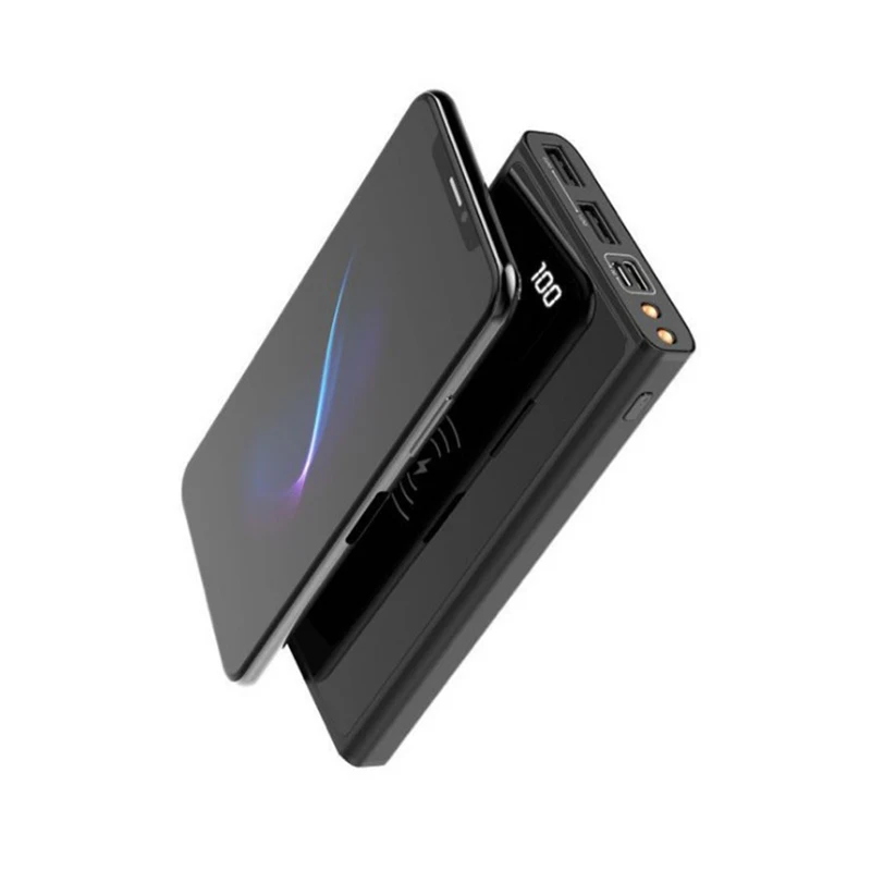 
High capacity PD and QC3.0 quick charge Power Bank 20000mah Type C USB-C Micro USB wireless charging 
