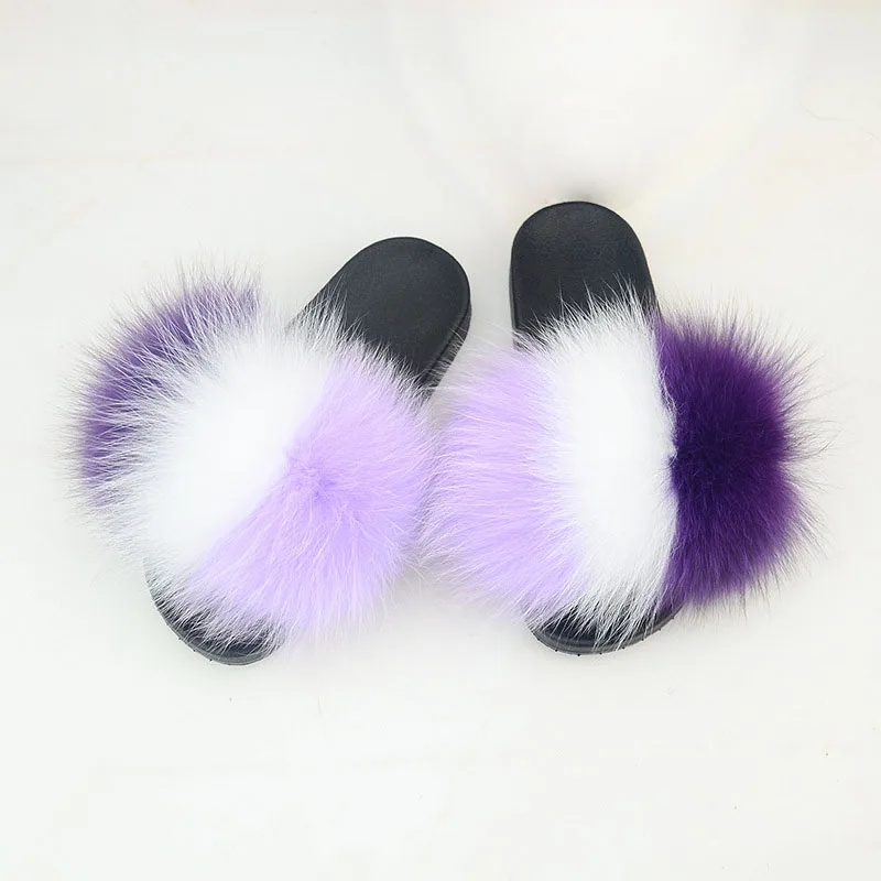 Новинка от производителя, привлекательный стиль, детские Нескользящие меховые тапочки разных цветов на мягкой подошве для улицы и помещений