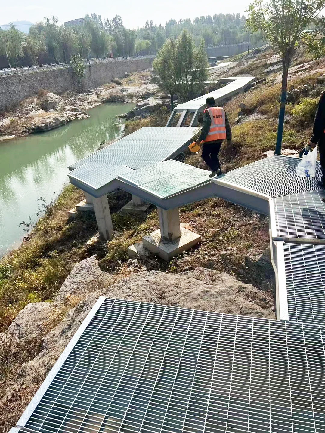 Concrete construction support steel drainage grating trench drainage cover steel grate price