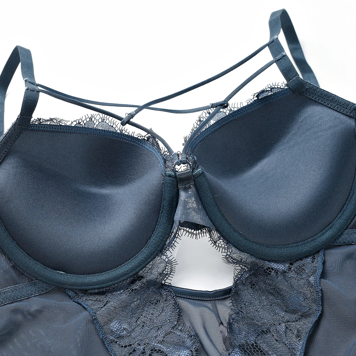 
Mesh Lace Transparent Women Sexy Bodysuit Teddy 