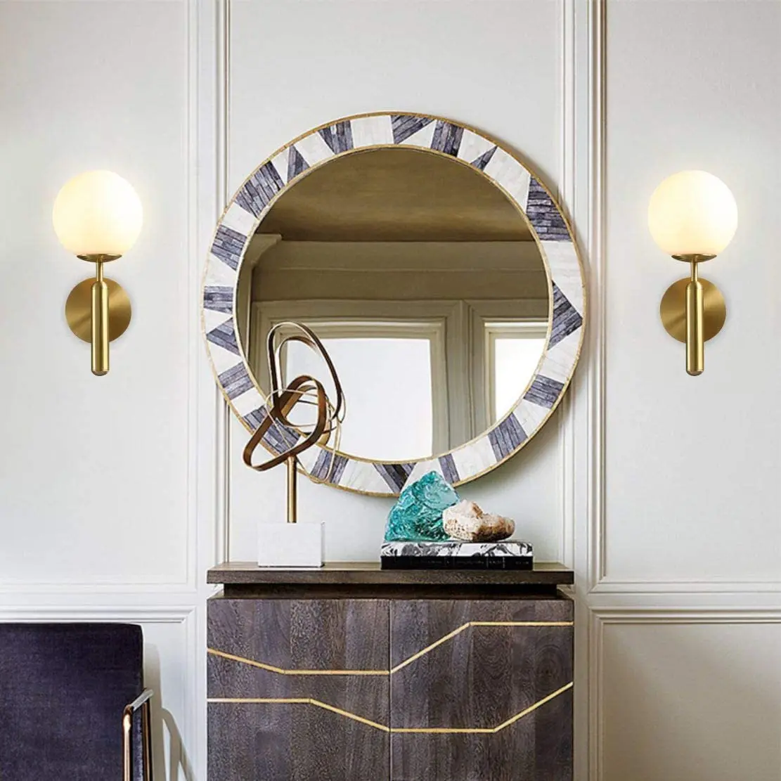 Minimalist LED Light for Restaurant Living Room Bedside Vintage Wall Lights Artistic Indoor Lighting Wall Lamp Indoor Modern