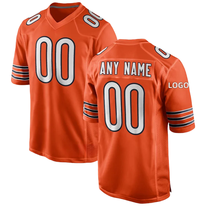 2025 New Wholesale Jersey Personalization Chicago US Team Navy White Color Orange Custom Embroidery American Football Jersey