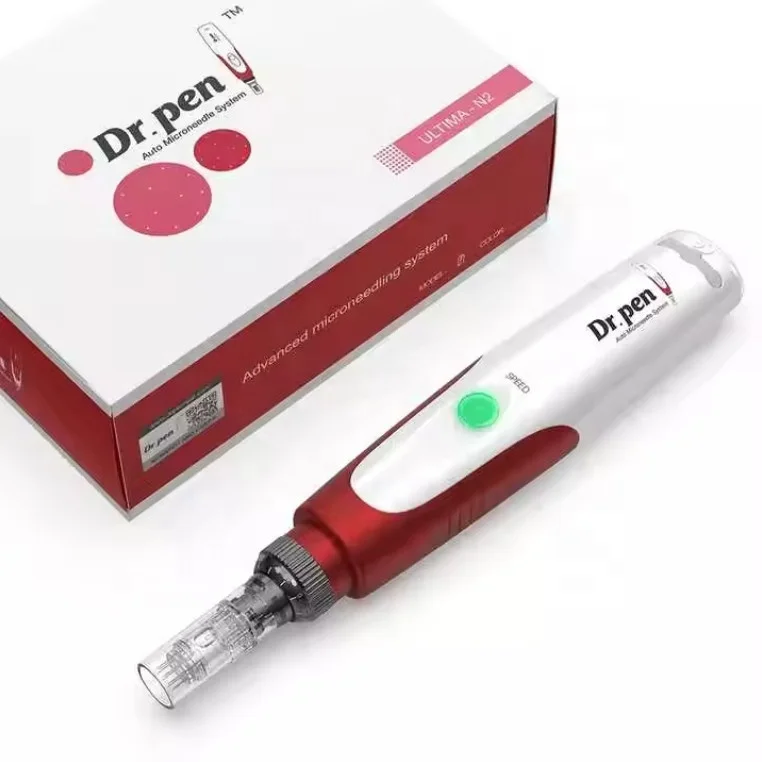 custom logo clinical home use Derma pen microneedling dr.pen N2 micro needles dermapen with replaceable needle cartridges