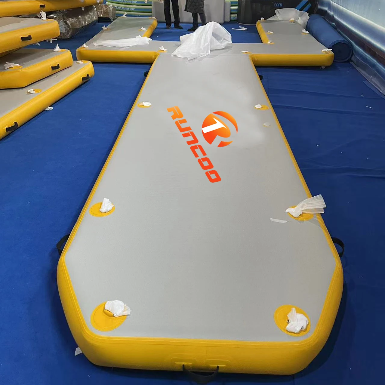 Большой пляжный надувной понтон Y U-образная платформа jetski плавучий остров для парковки яхт