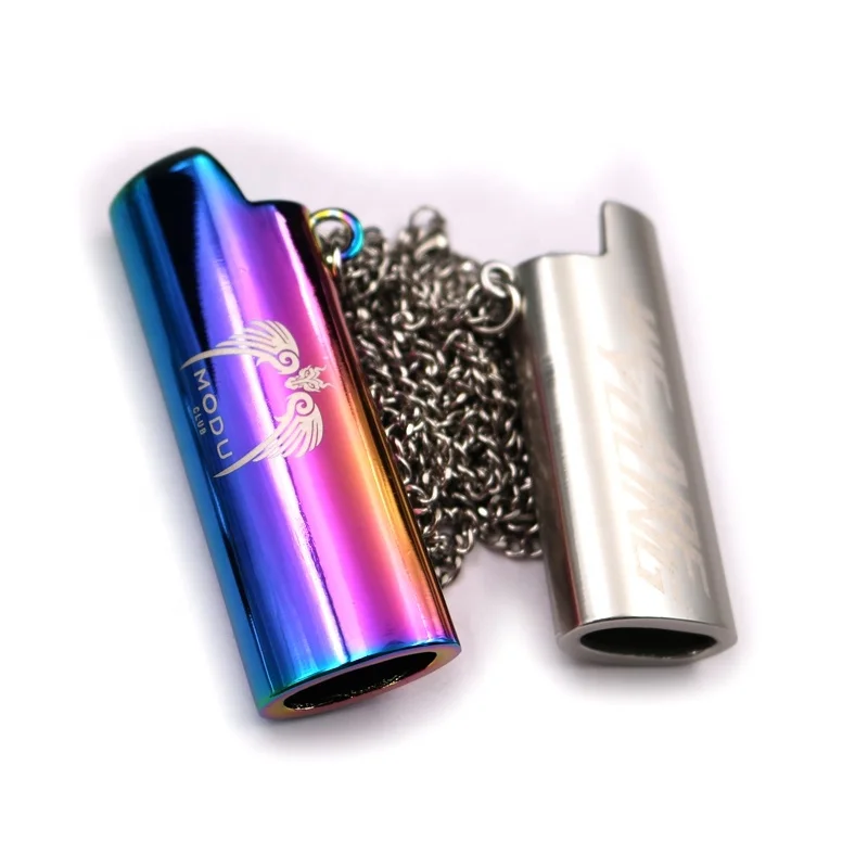 High Quality Custom logo big small size Colorful metal zinc alloy bic Lighter Case Lighter chassis with necklace