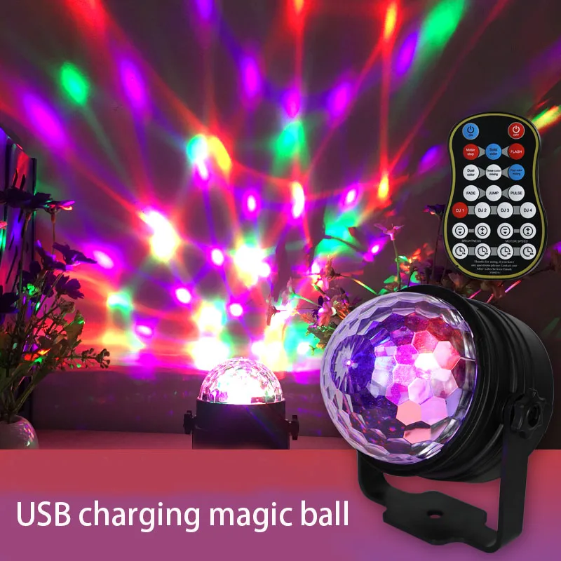 New Christmas Decoration 4- colors Magic Ball Lamp LED Effect Party Disco Strobe Light With RC For Night Club Bar KTV Xmas