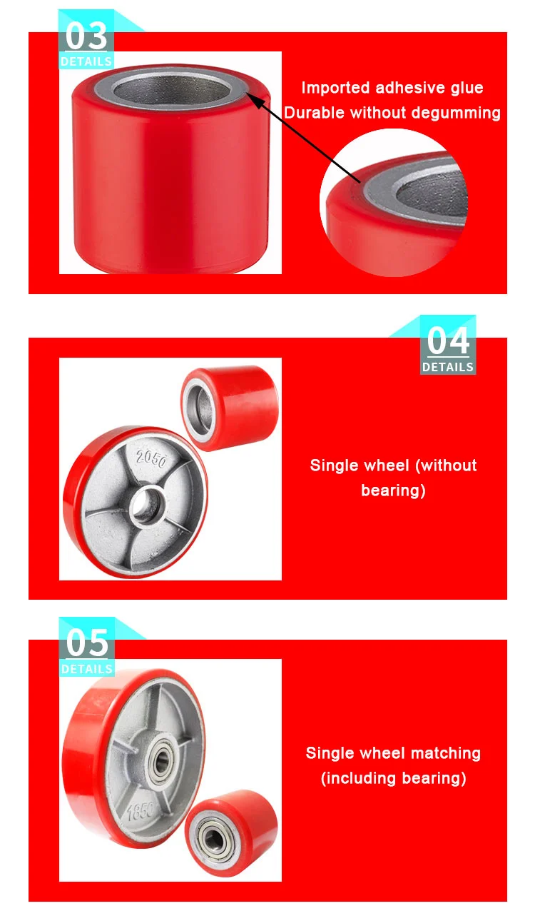High load pu 600kgs forklift caster 80*60 flexible rotation mechanical equipment forklift caster
