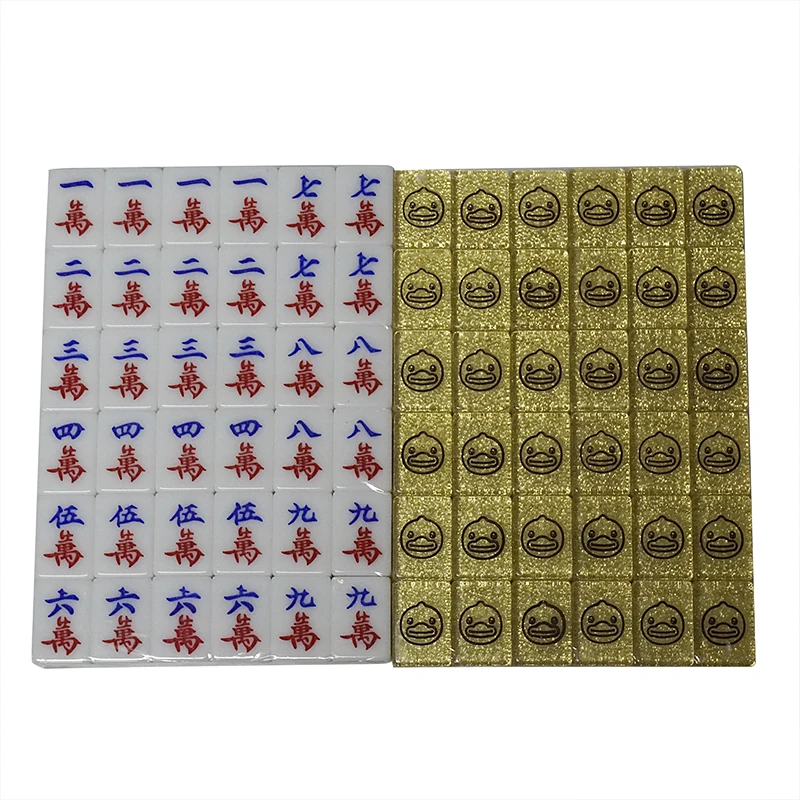 Custom Acrylic Mahjong Tiles Set Box Pusher Rack Table Game Entertainment Travel Mahjong