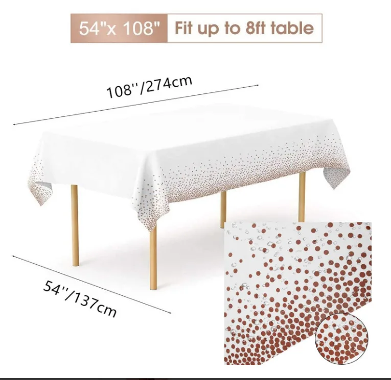 Принимаем заказы на набор бумажных тарелок из розового золота JIPAI, скатерть для баннеров, украшения для праздника и вечеринки