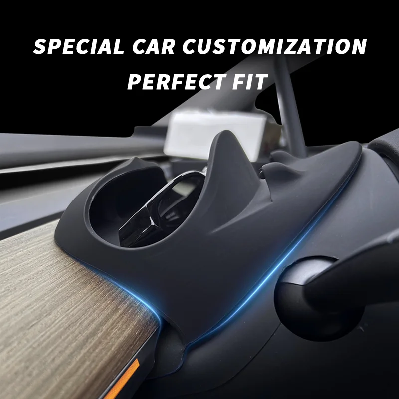 safe foldable tesla mobile stand phone holder car silicone non-slip car mount steering wheel phone holder