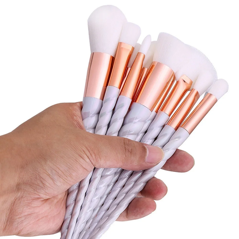 2022 New Low Moq Cosmetic Brushes Tools Kit Custom Logo 10 Pcs Make Up Brush