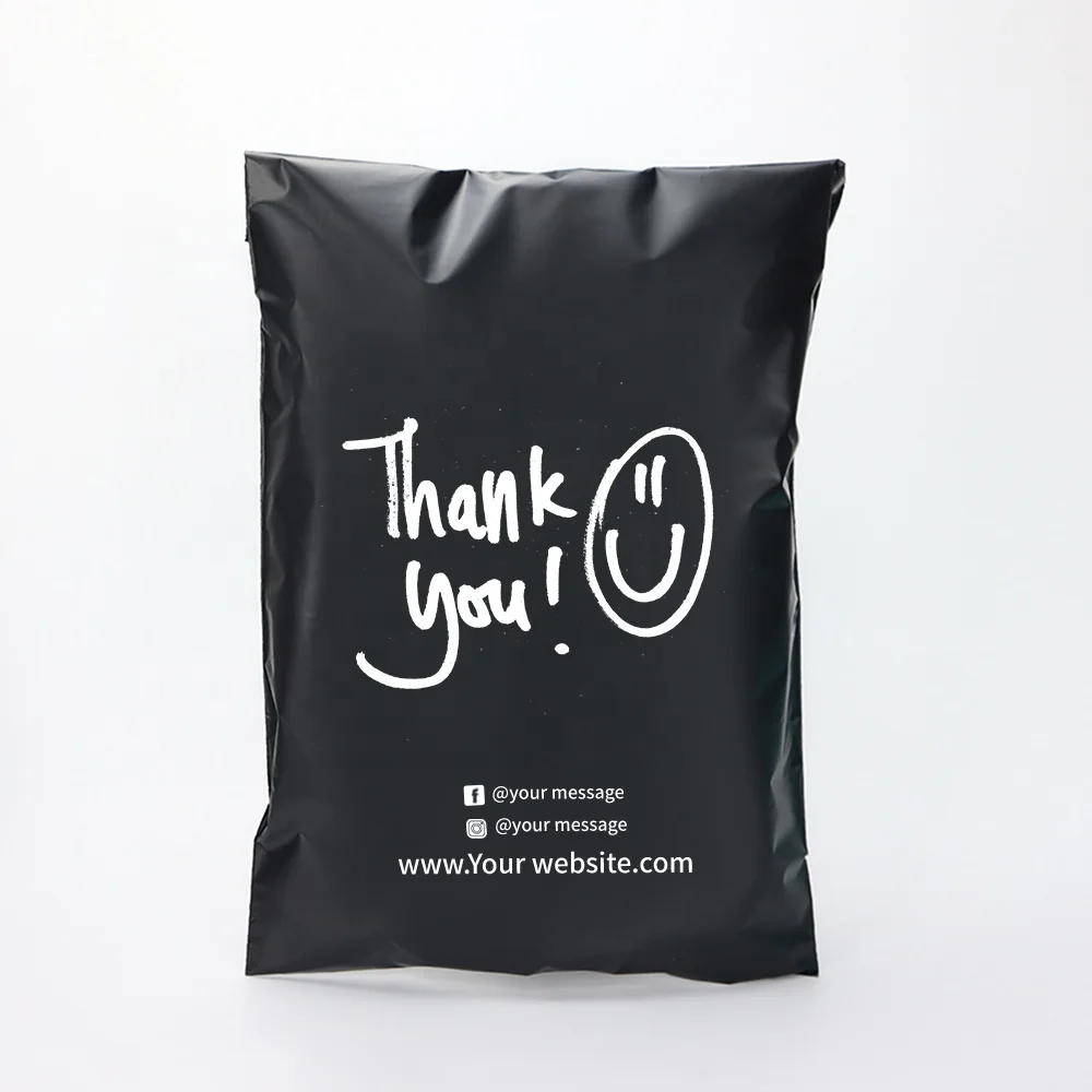 Big Black 32cm x 45cm Custom Logo poly mailer Shipping Bag