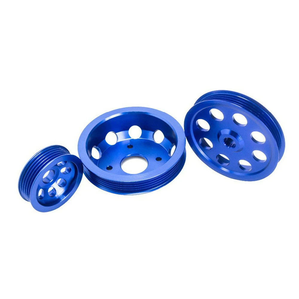 AUSO Racing Performance Aluminum Blue Crankshaft Crank Pulley For Nissan SILVIA S14 S15 SR20