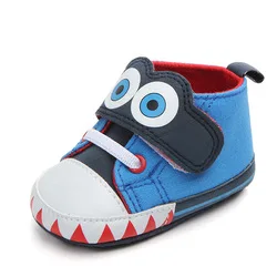 New frog design canvas toddler boy shoes fashion comfortable baby casual