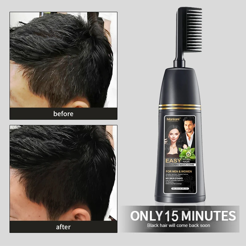 OEM Hair coloring comb dye  easy to operate at home organic ingredients hair dye cream applicator no damage on hair  private label