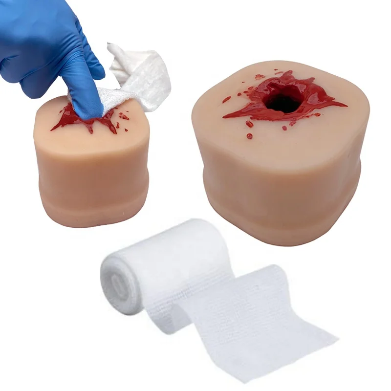 First Aid Wound Pack Trainer Wound Bleeding Control Wound Care Kit for Tactical Combat Casualty Care TCCC course