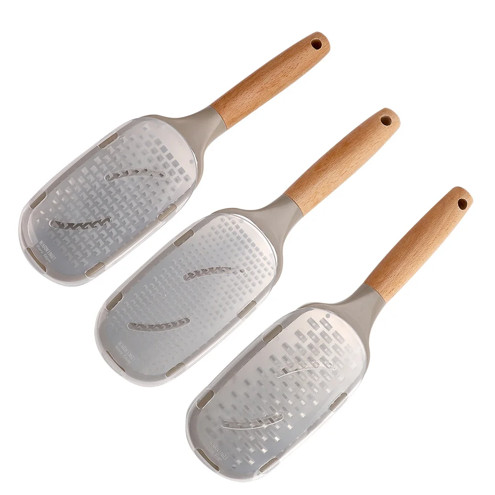 Promotion Handheld Professional New Design Food Vegetable Fruit Cheese Grater with Wooden Handle
