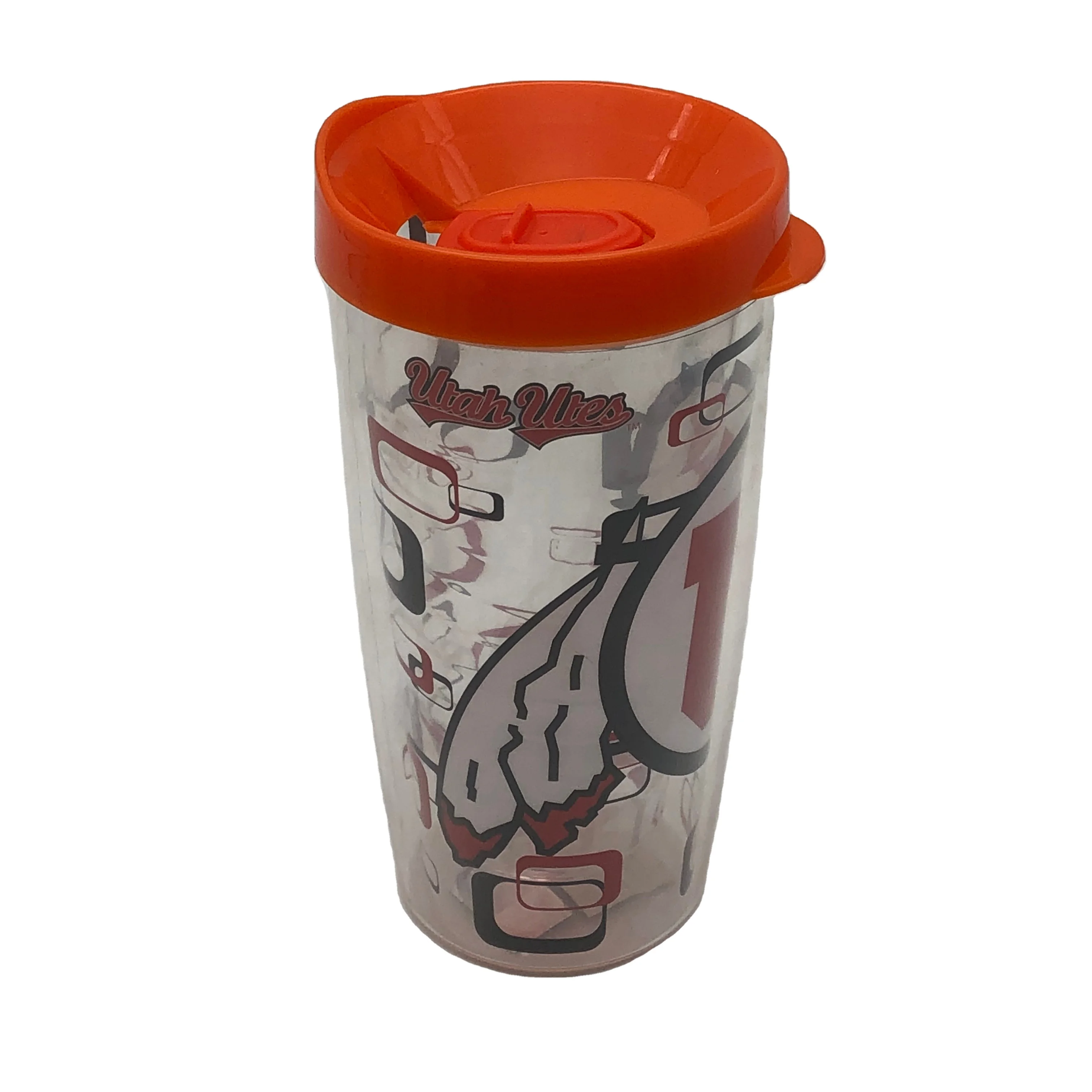 370ml New creative double-layer plastic water cup push cover car cup gift coffee cup