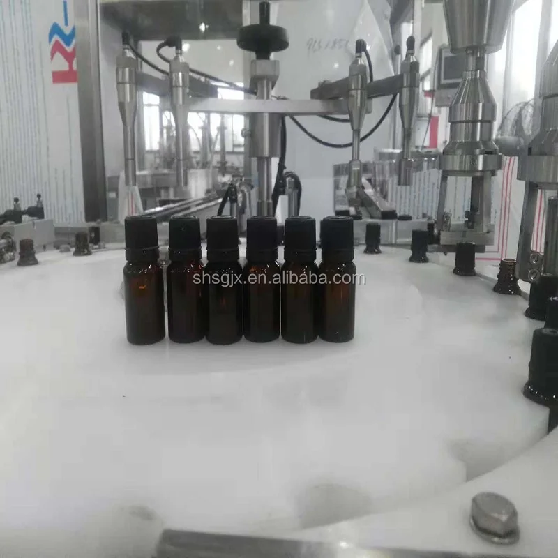 Dropper Bottle Oil Filling And Capping Machine With Servo Motor 10ml cbd oil bottle filling capping machine
