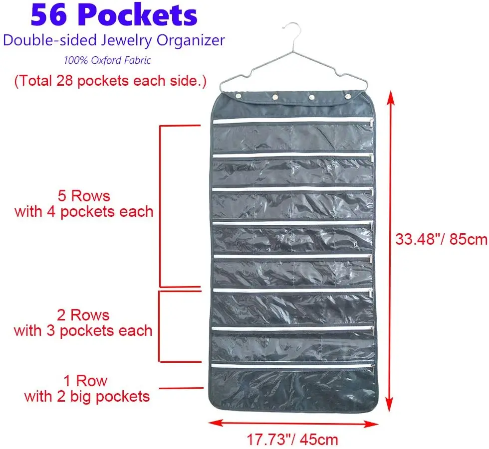 hanging traveling necklace bracelets jewelry bag travel jewellery organizer