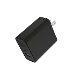 Gan Technology 65W Mini Wall Charger Dual Type-C Port 65W Fast Charging Adapter