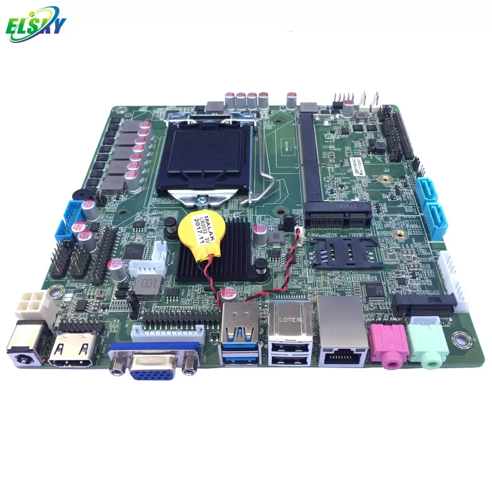 Support 6th 7th Gen i3  i5-7500 i7 CPU 4K 60Ghz FCLGA1151 Chipset H110 motherboard Mini ITX for Desktops