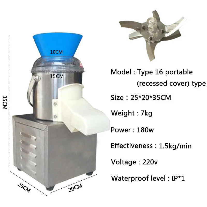 Electric vegetable cutter mac Cabbage carrots ginger garlic meat apples chopper Commercial automatic fruit and vegetable chopper