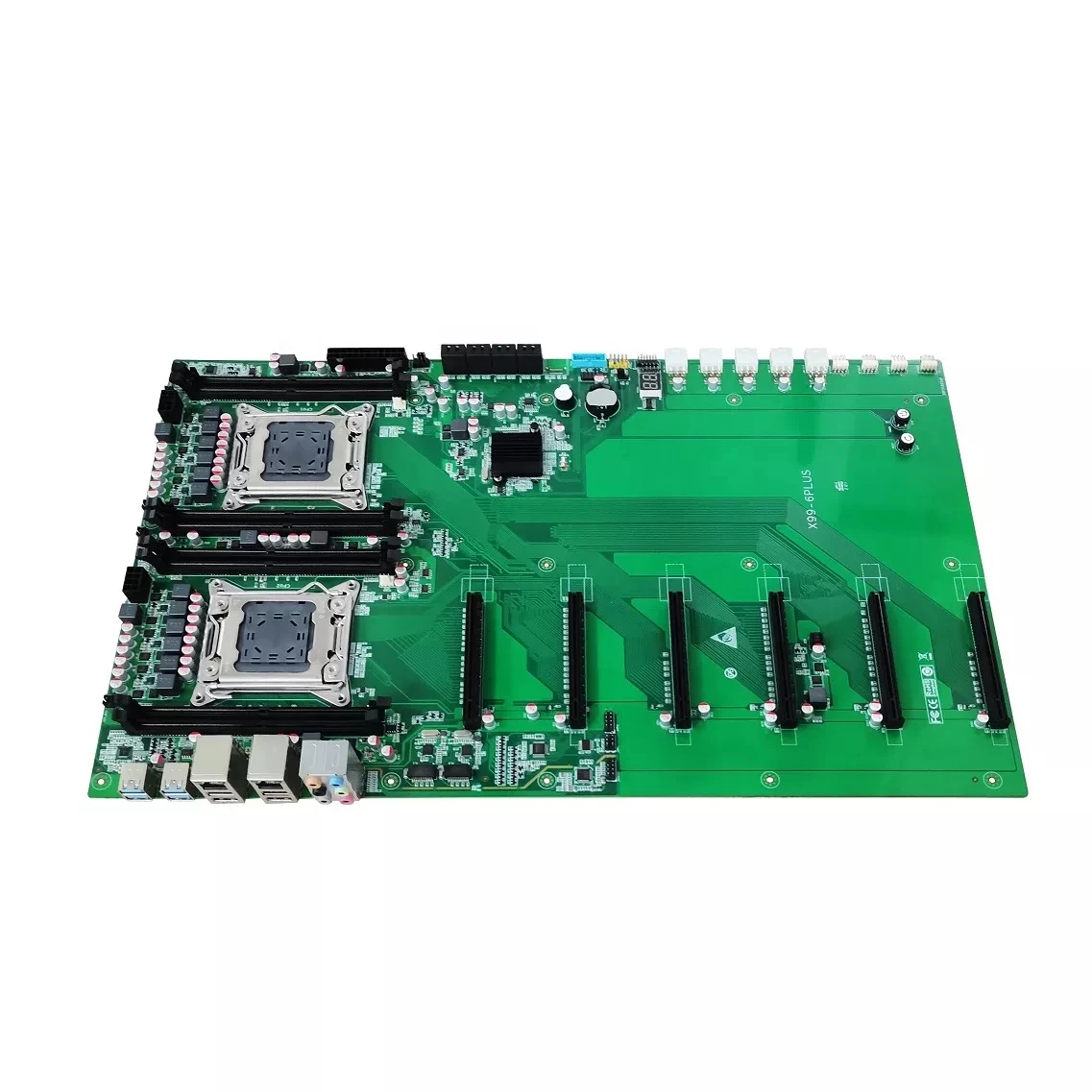 X99 Motherboard Dual CPU Support DDR4 ECC REG RAM E5 V3 V4 LGA 2011-3 6 PCI-E for ALEO 70mm Spacing