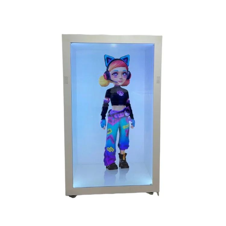 transparent displays Holo digital human 55inch 3d hologram showcase