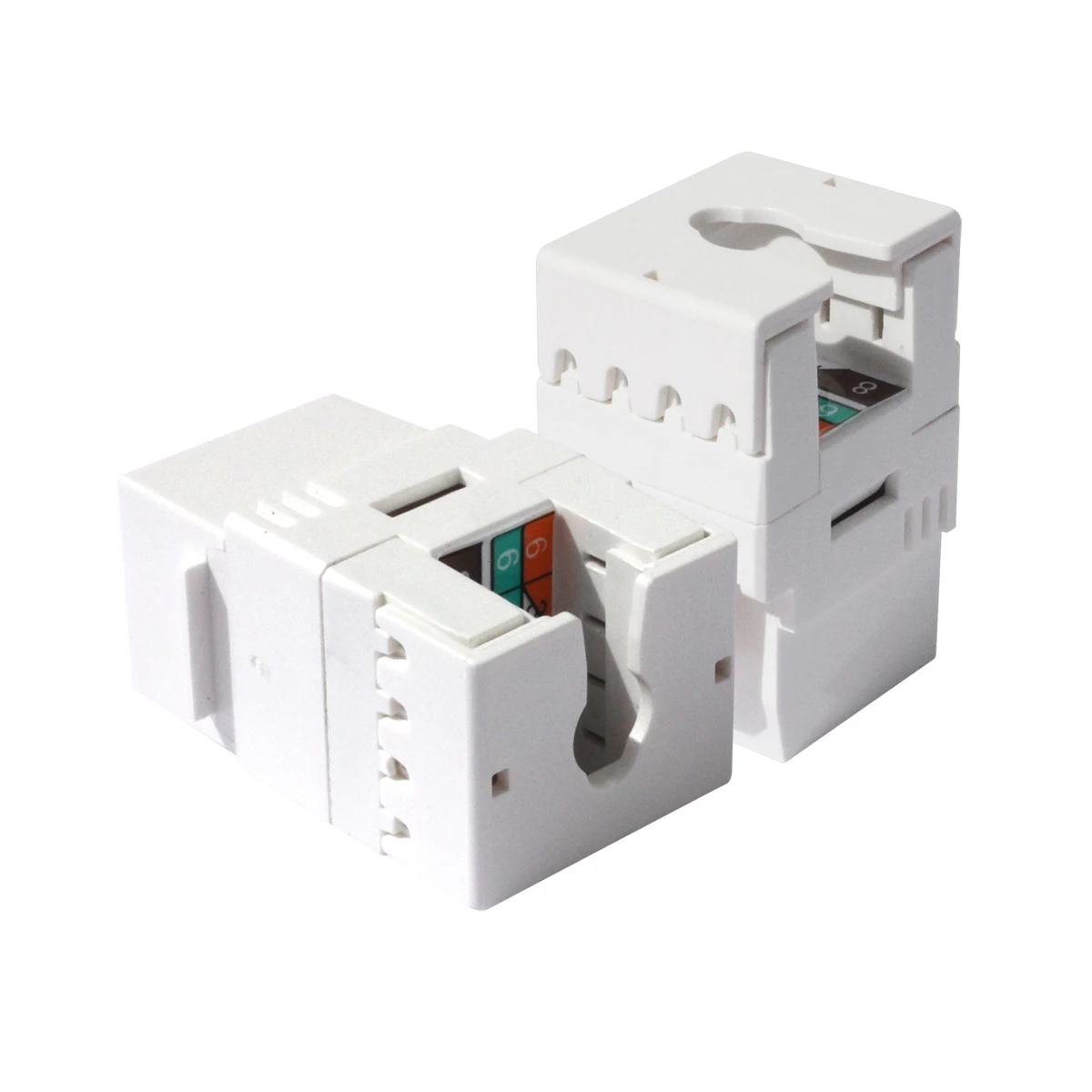 Cat6 cat5e cat6a 180 degree keystone jack without shutter UTP RJ45 jack