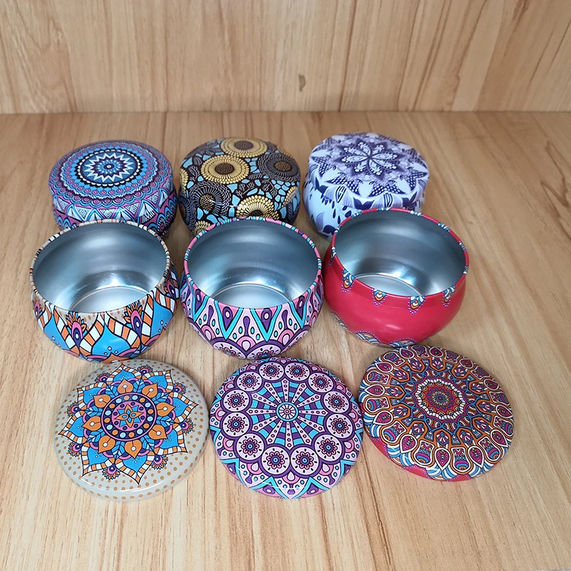 
Custom Food Grade Round Metal Small Tea Candy Gift Tin Can 